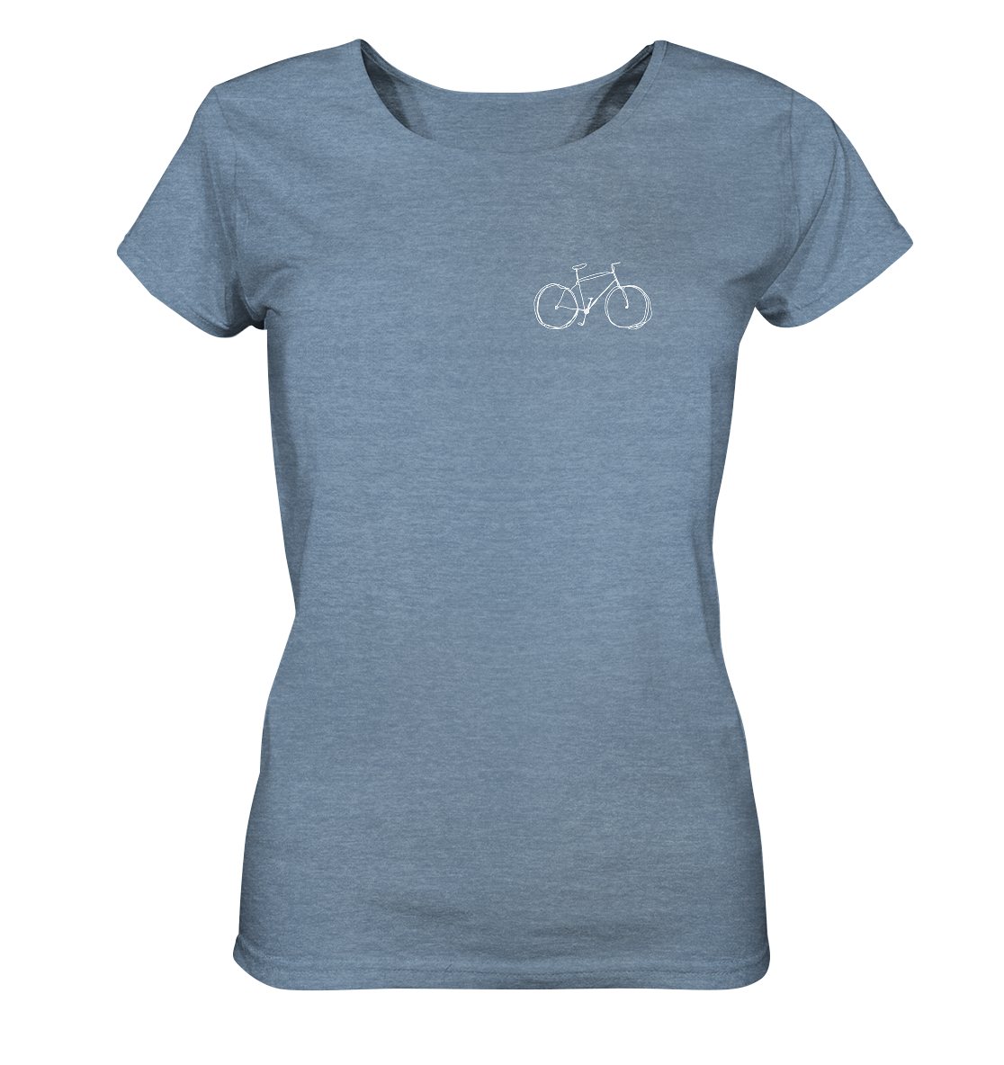 Kritzelfahrrad - Ladies Organic Shirt (meliert)