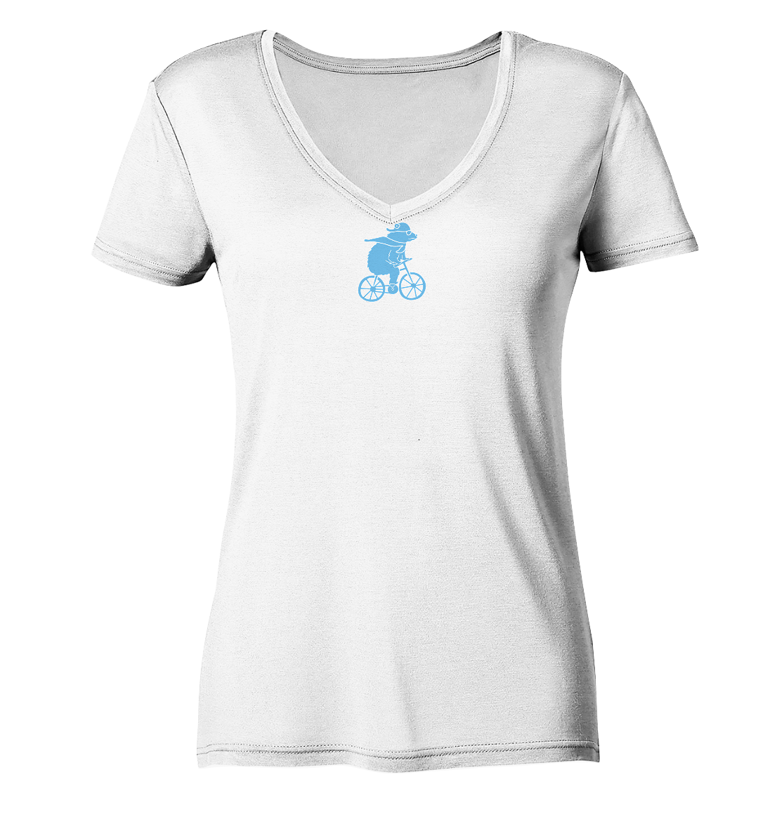 Cyclobear - Ladies Organic V-Neck Shirt