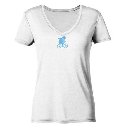 Cyclobear - Ladies Organic V-Neck Shirt