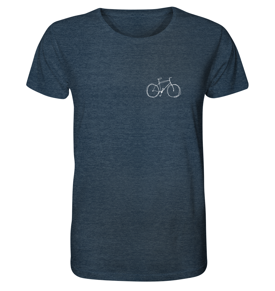 Kritzelfahrrad - Organic Shirt (meliert)